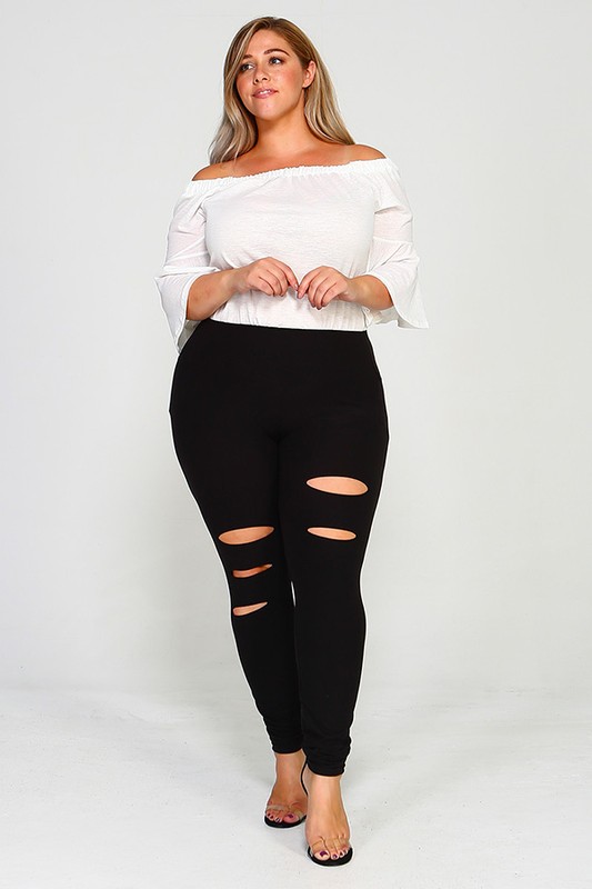 PLUS HIGHRISE SLIT PANTS