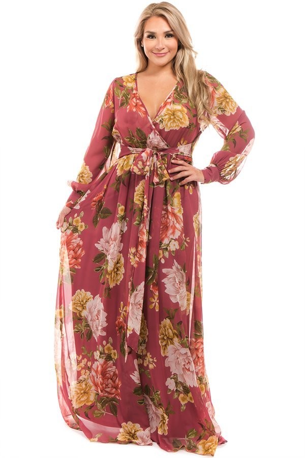 + MAXI FLORAL DRESS
