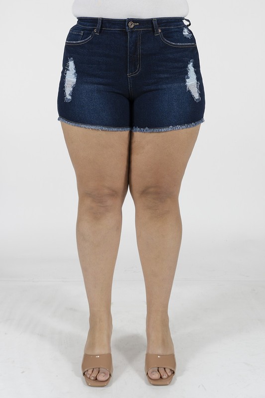 PLUS DENIM SHORTS