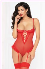 FISHNET LACE TEDDY