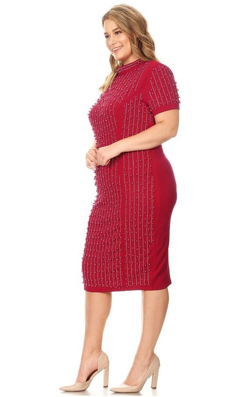 PLUS SIZE MIDI DRESS
